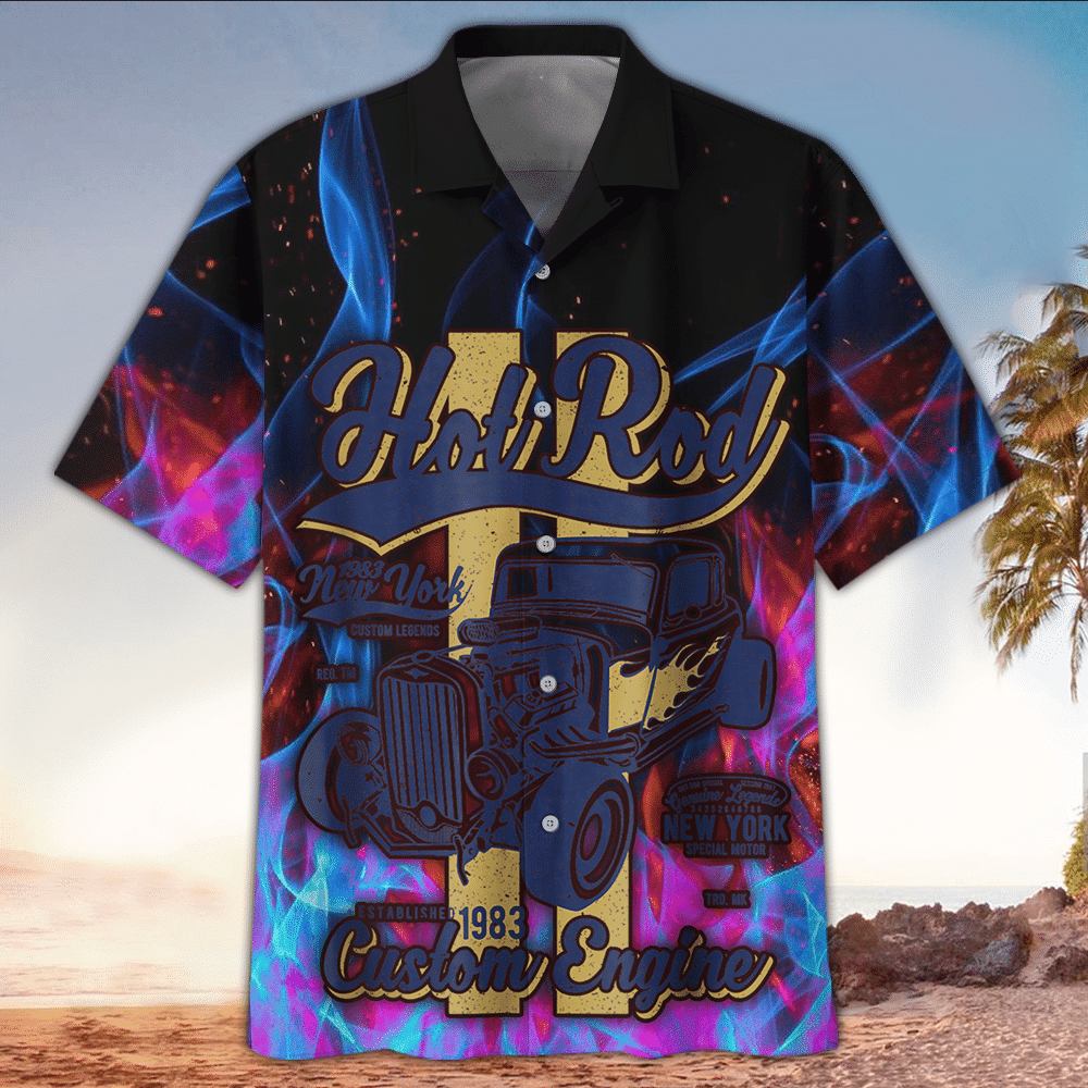 Hot Rod Aloha Shirt Perfect Hawaiian Shirt For Hot Rod Lover Summer Aloha Shirt