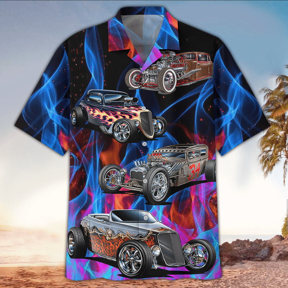 Hot Rod Hawaiian Shirt Perfect Hot Rod Clothing Summer Aloha Shirt