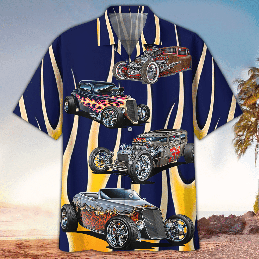 Hot Rod Shirt Hot Rod Hawaiian Shirt For Hot Rod Lovers Summer Aloha Shirt