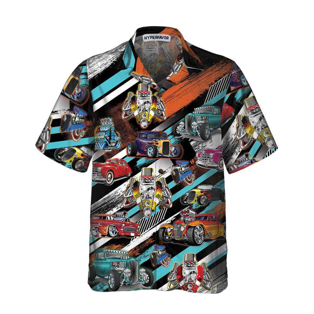 Hot Rod Show Hawaiian Shirt Cool Hot Rod Shirt For Men