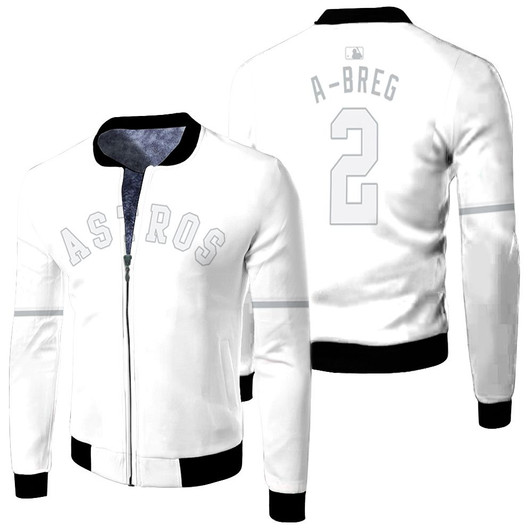 Houston Astros Alex Bregman 2 Mlb 2019 Players Weekend White Jersey Style Gift For Astros Fans Fleece Bomber Jacket