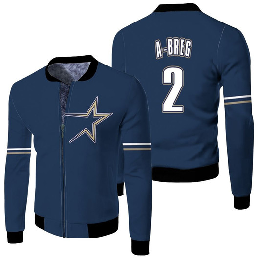 Houston Astros Alex Bregman 2 Mlb Baseball 1997 Navy Jersey Style Gift For Astros Fans Fleece Bomber Jacket