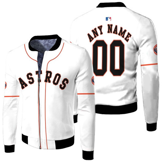 Houston Astros Mlb Baseball Player White 2019 Jersey Style Custom Gift For Astros Fans Fleece Bomber Jacket