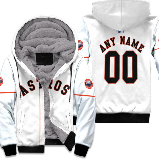 Houston Astros Mlb Baseball Player White 2019 Jersey Style Custom Gift For Astros Fans Fleece Hoodie