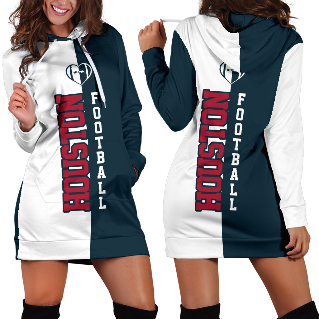 Houston Football Hoodie Dress 3d All Over Print For Women Hoodie