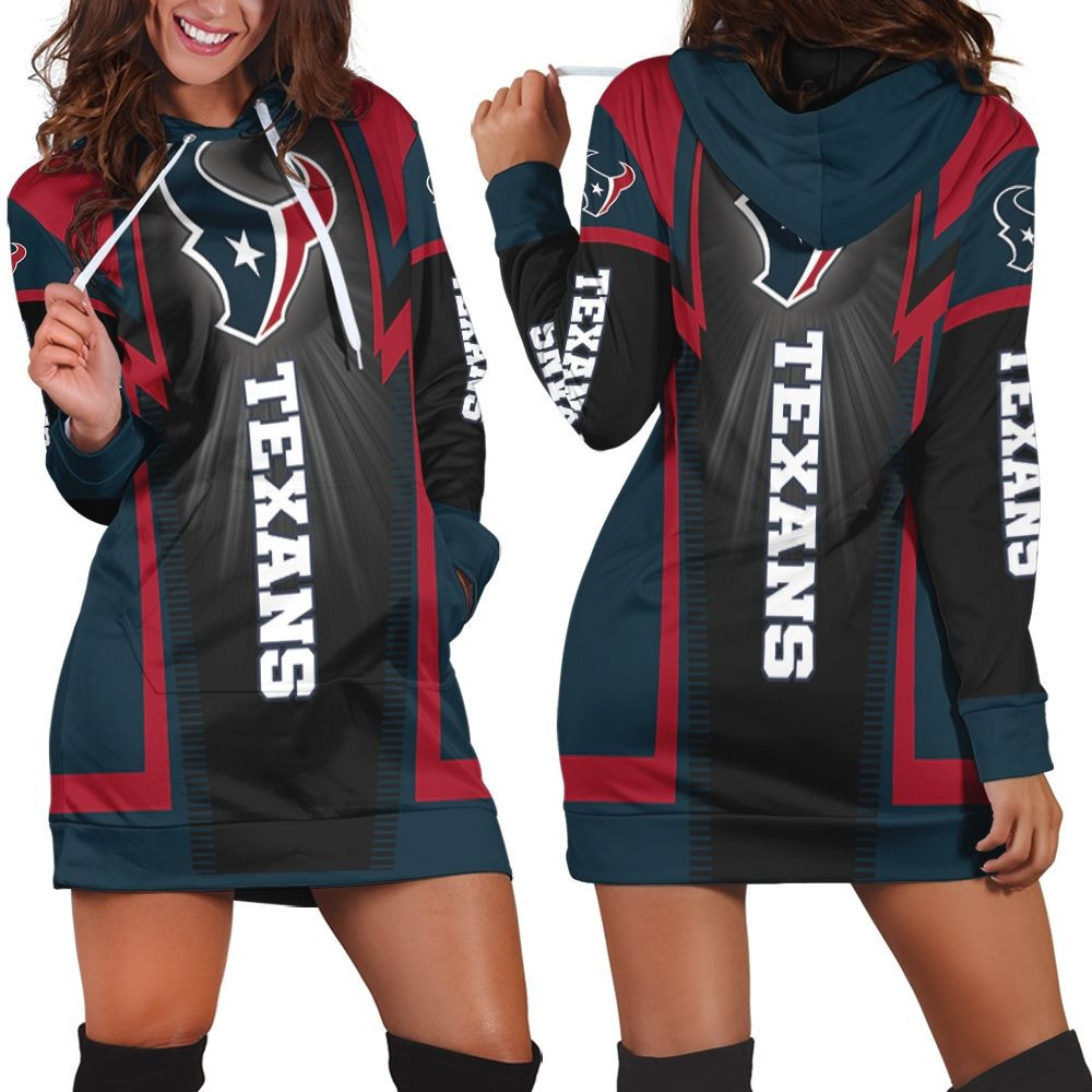 Houston Texans For Fans Hoodie Dress Sweater Dress Sweatshirt Dress