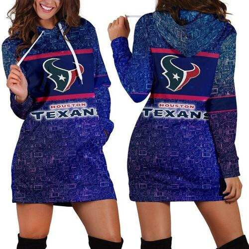 Houston Texans Hoodie Dress Sweater Dress Sweatshirt Dress 3d All Over Print For Women Hoodie