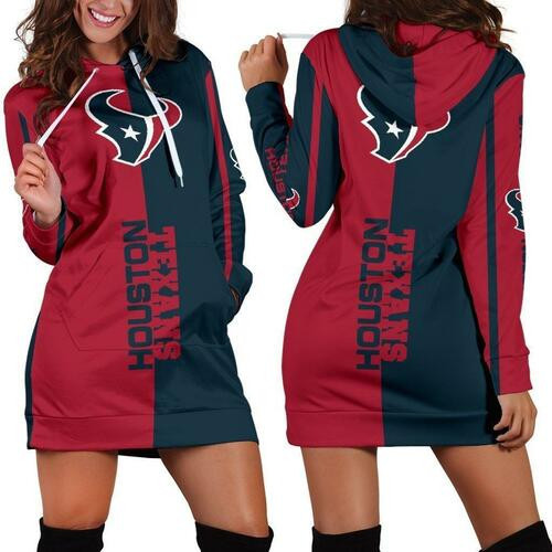 Houston Texans Hoodie Dress Sweater Dress Sweatshirt Dress 3d All Over Print For Women Hoodie