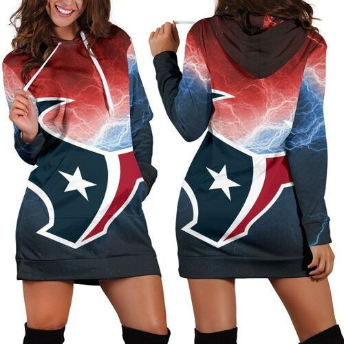 Houston Texans Hoodie Dress Sweater Dress Sweatshirt Dress 3d All Over Print For Women Hoodie