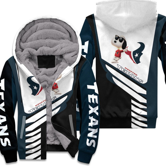 Houston Texans Snoopy 3D Fleece Hoodie