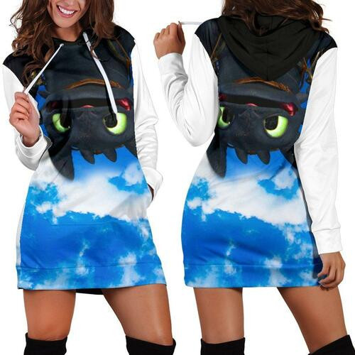 How To Train Dragon Hoodie Dress Sweater Dress Sweatshirt Dress 3d All Over Print For Women Hoodie