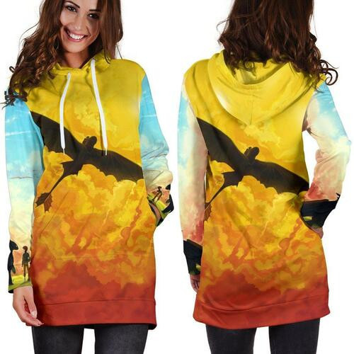 How To Train Dragon Hoodie Dress Sweater Dress Sweatshirt Dress 3d All Over Print For Women Hoodie