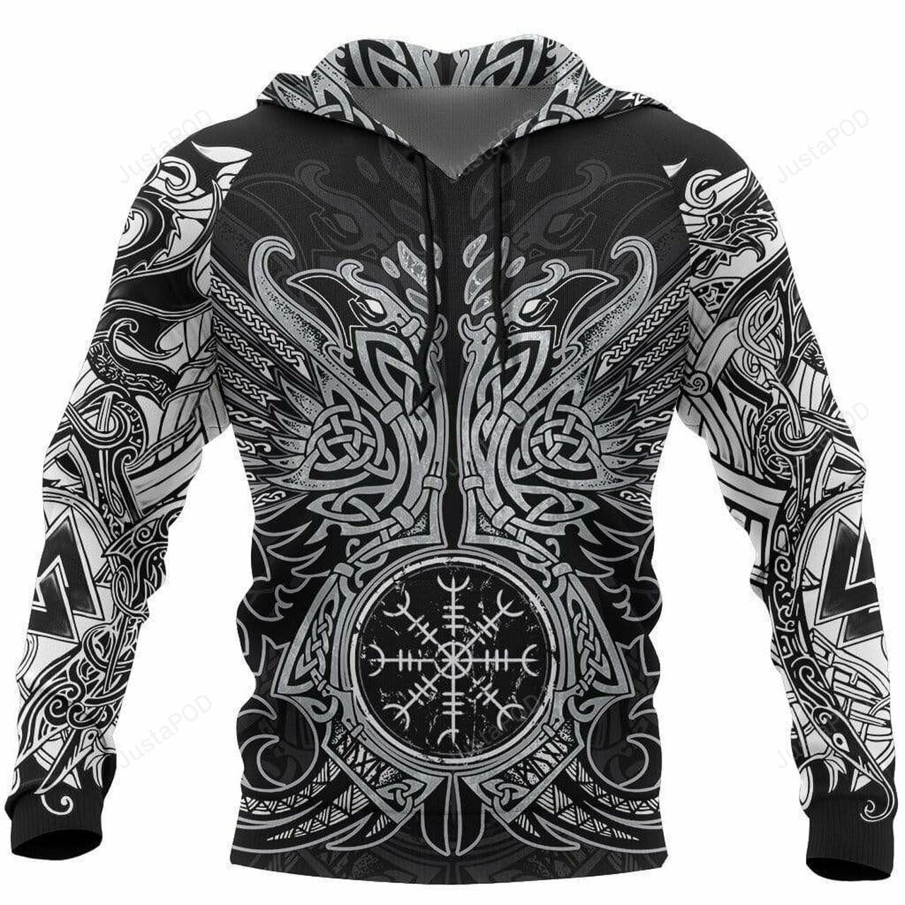 Huginn And Muninn Odins Ravens Tattoo 3d All Print Hoodie