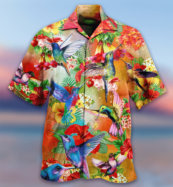 Humming Bird Love Flowers Limited Edition - Hawaiian Shirt Hawaiian Shirt For Men