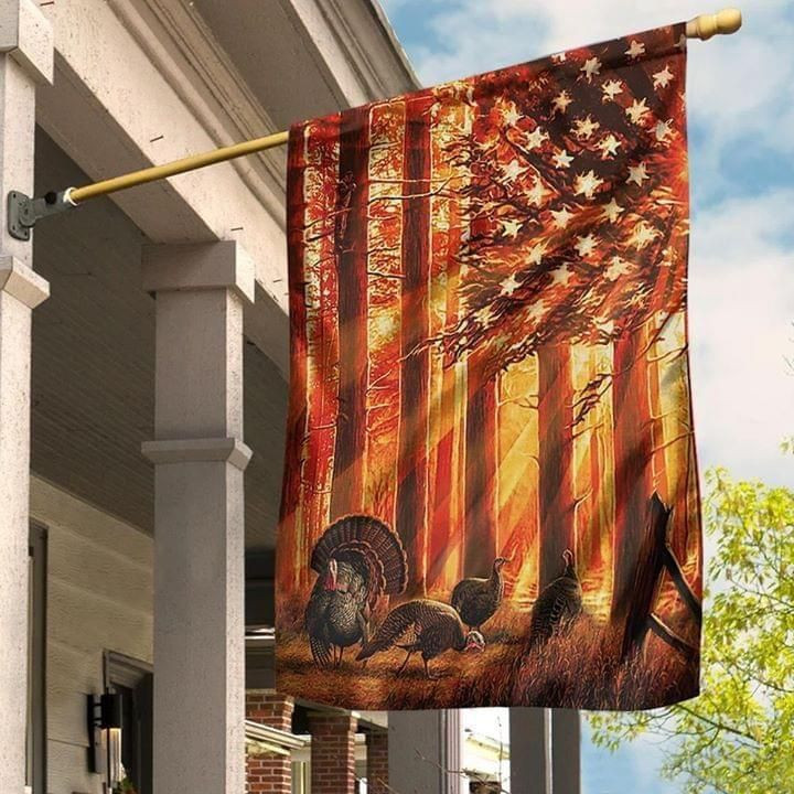 Hunting Autumn Turkey Hunting Garden Flag House Flag