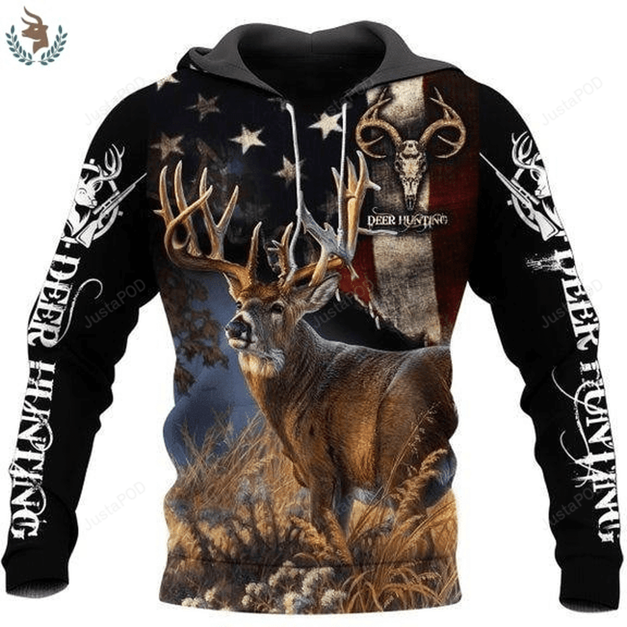 Hunting Deer American Flag 3d All Print Hoodie