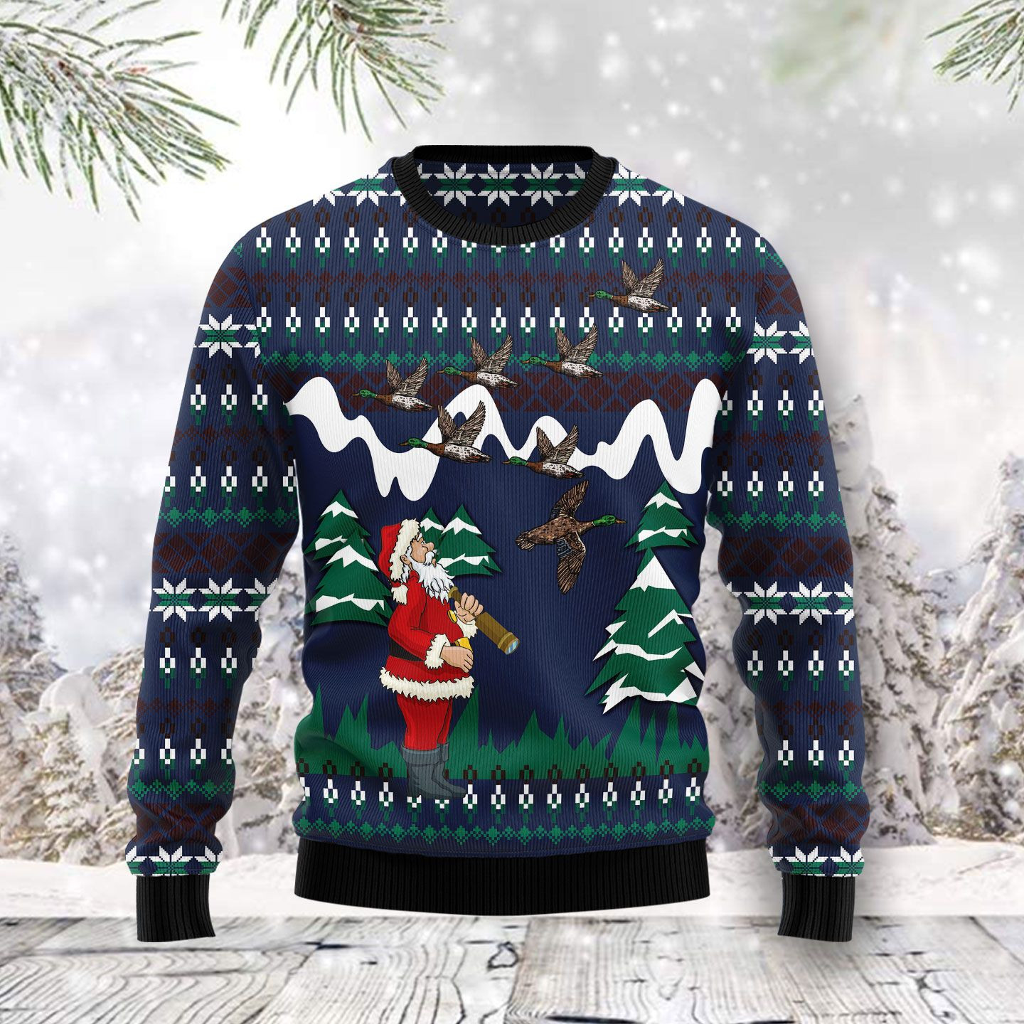 Hunting Duck Ugly Christmas Sweater Ugly Sweater For Men Women