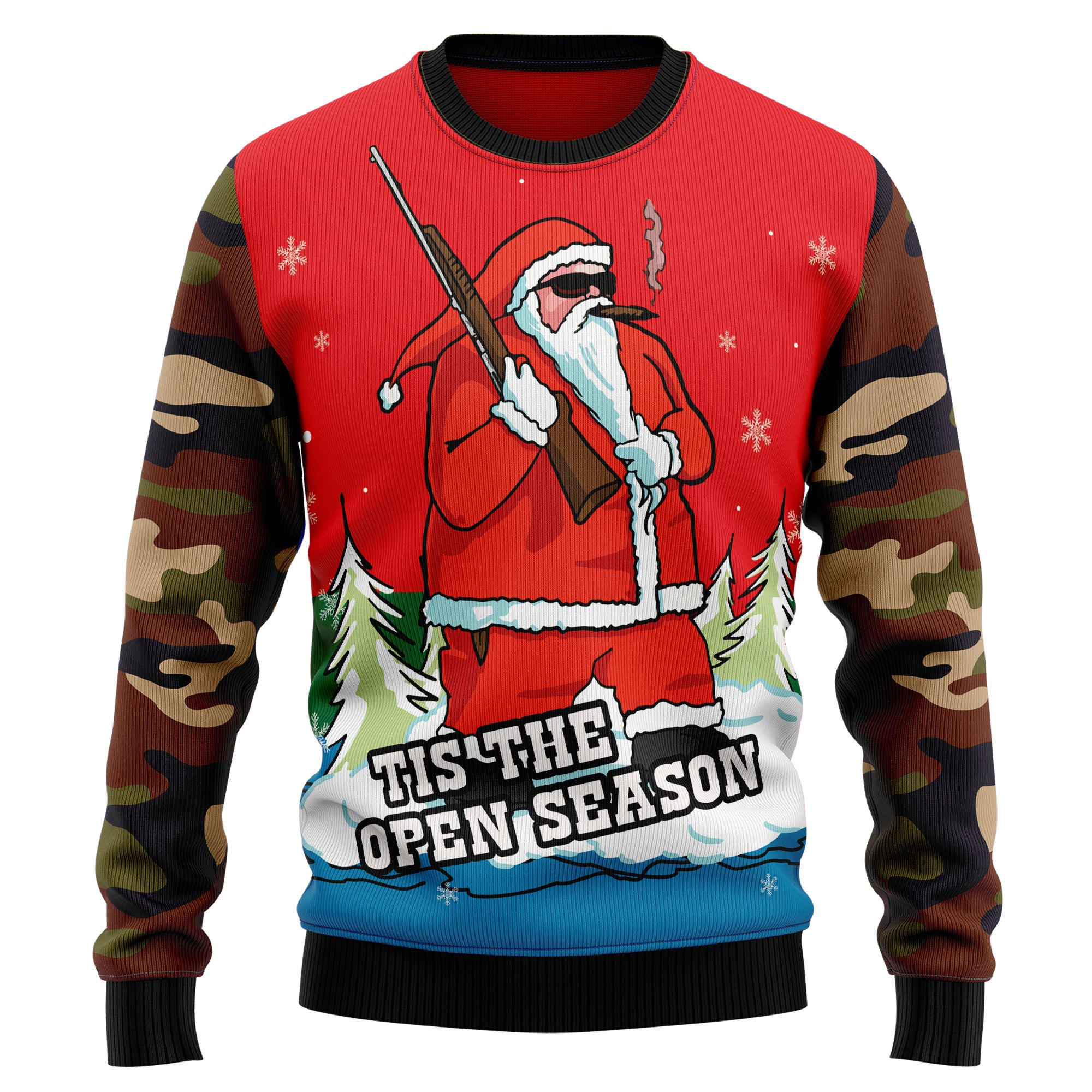 Hunting Santa Christmas Ugly Christmas Sweater