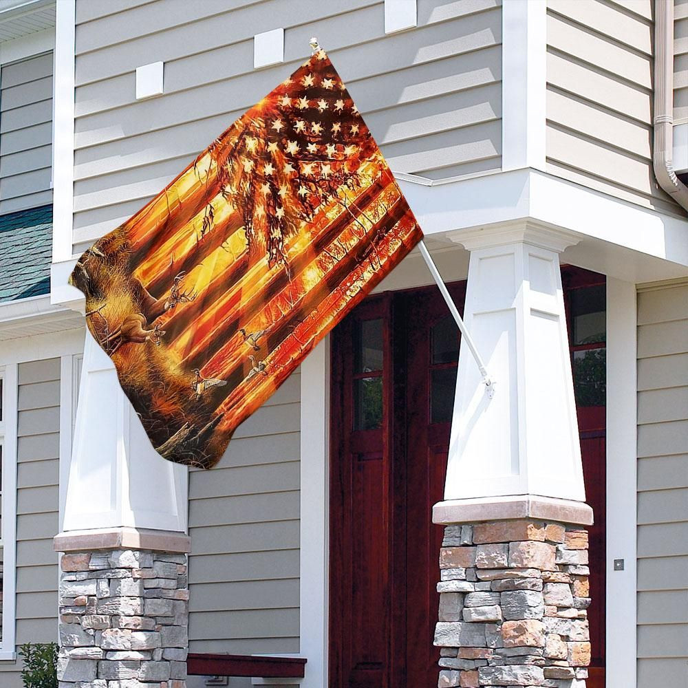 Hunting Us Flag  Garden Flag House Flag