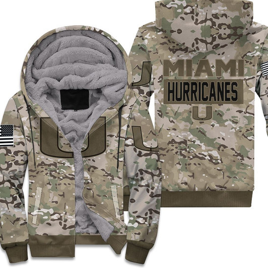 Hurricanes Camo Pattern 3D Fleece Hoodie