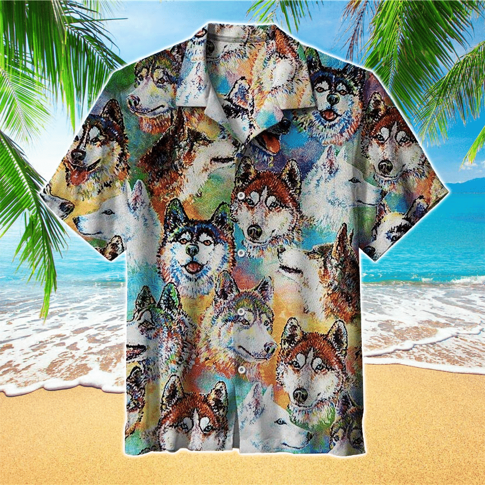 Husky Aloha Shirt Hawaiian Shirt For Husky Lovers Shirt for Men and Women