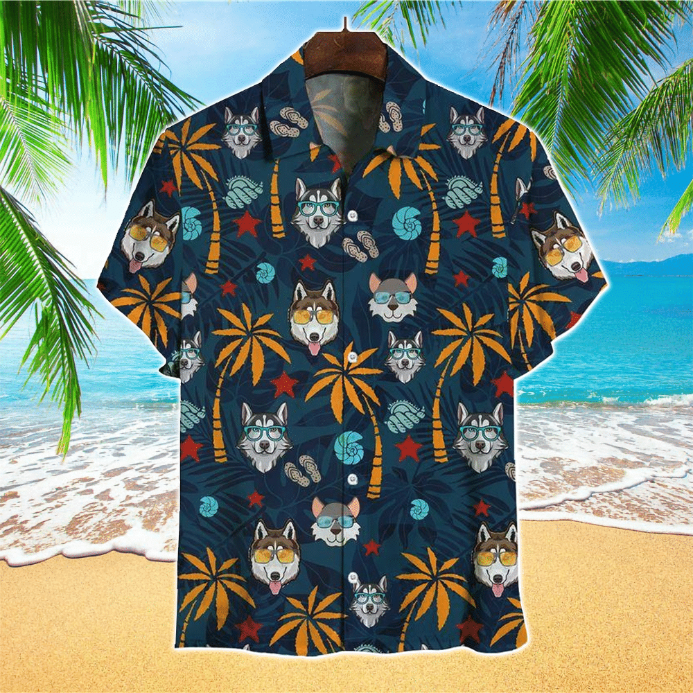 Husky Hawaiian Shirt for Men and Women