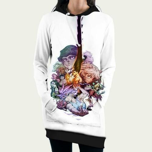 Hxh All Characters Hooded Dress Hunter X Hunter 3d Hoodie Dress Sweater Dress Sweatshirt Dress Hoodie