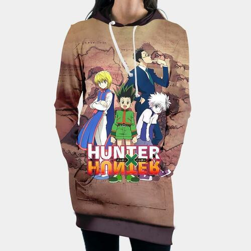 Hxh Group Hooded Dress Hunter X Hunter 3d Hoodie Dress Sweater Dress Sweatshirt Dress Hoodie