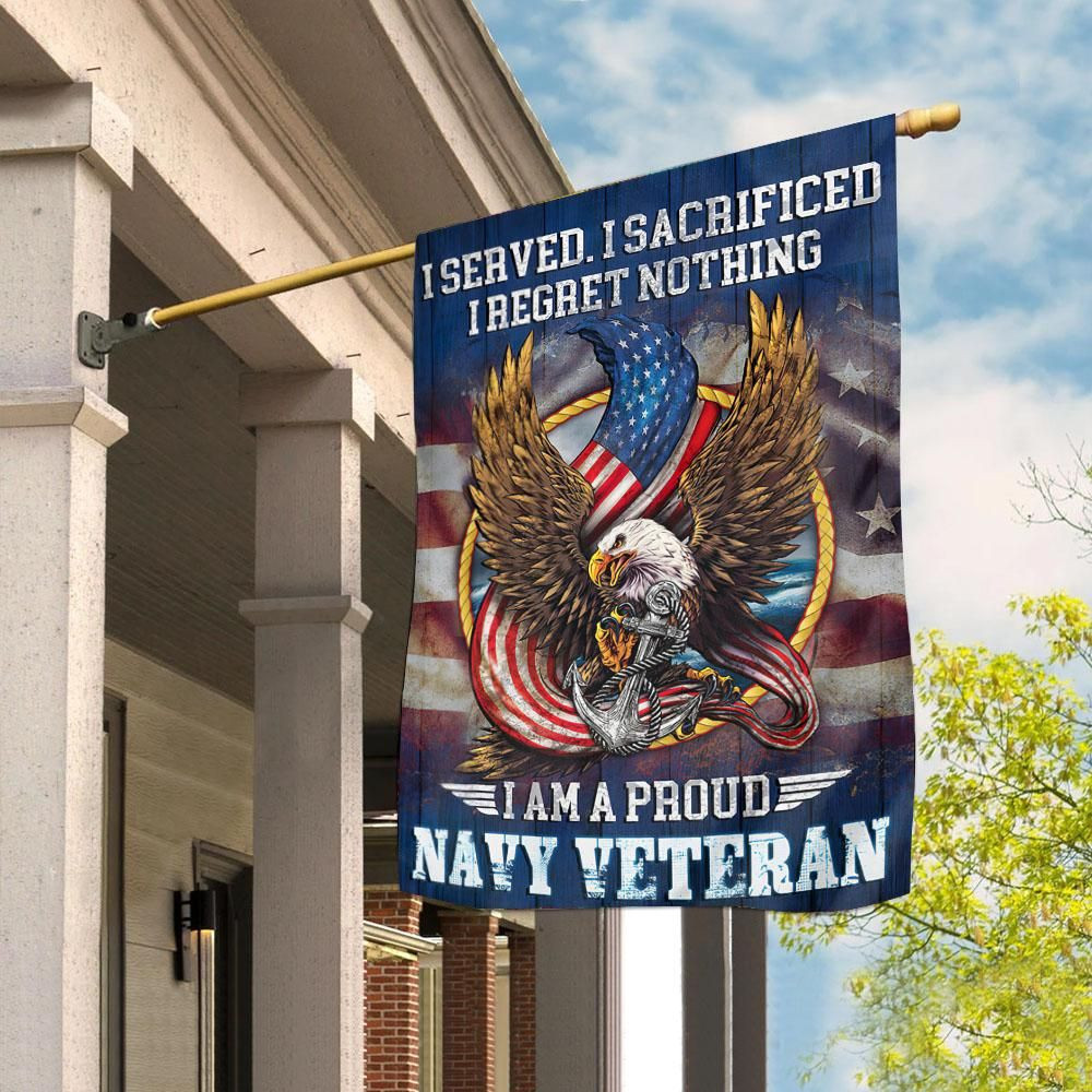 I Am A Proud Navy Veteran Flag  Garden Flag House Flag