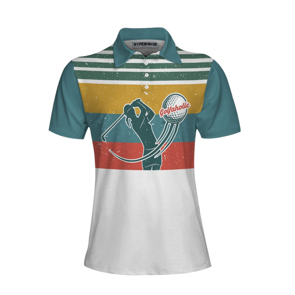 I Golf Like A Girl Try To Keep Up Short Sleeve Women Polo Shirt Colorful Golf Shirt For Ladies Unique Female Golf Gift