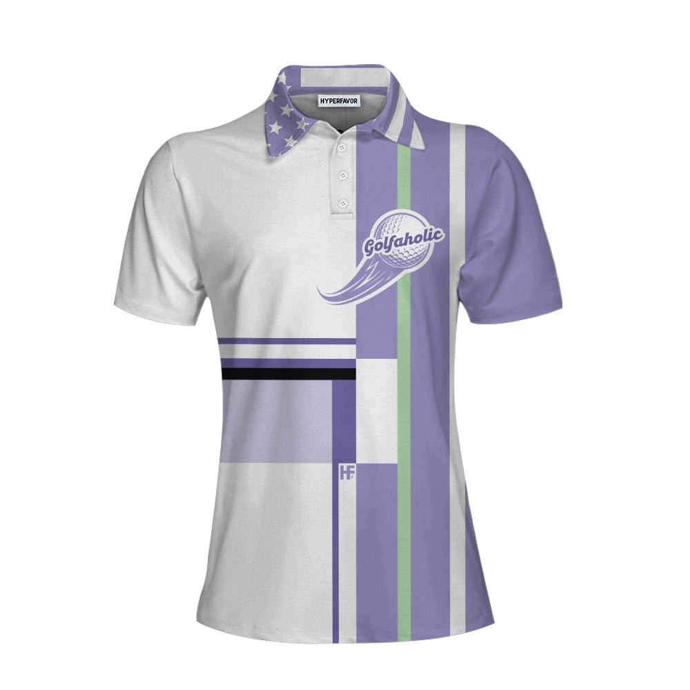 I Golf Like A Girl Try To Keep Up Short Sleeve Women Polo Shirt Lavender Golf Shirt For Ladies