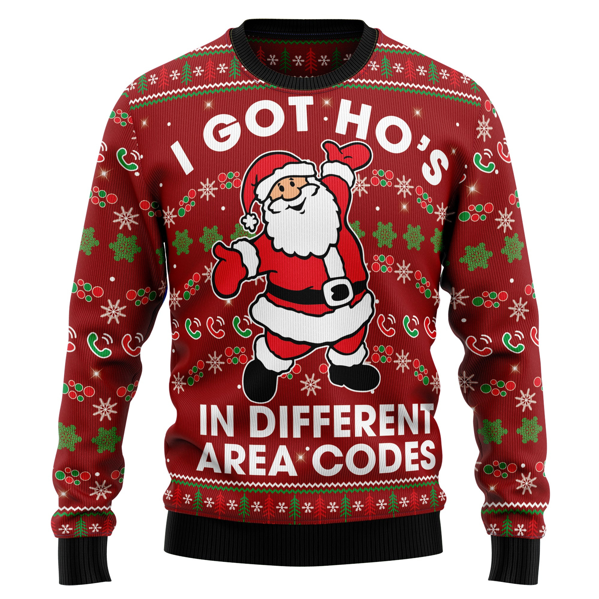 I Got Hos In Different Area Codes Ugly Christmas Sweater