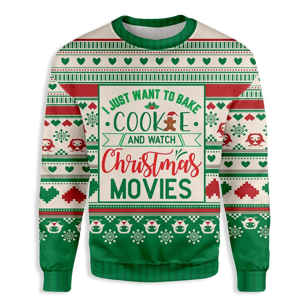 I Just Want To Bake Cookies Ugly Christmas Sweater Ugly Sweater For Men Women