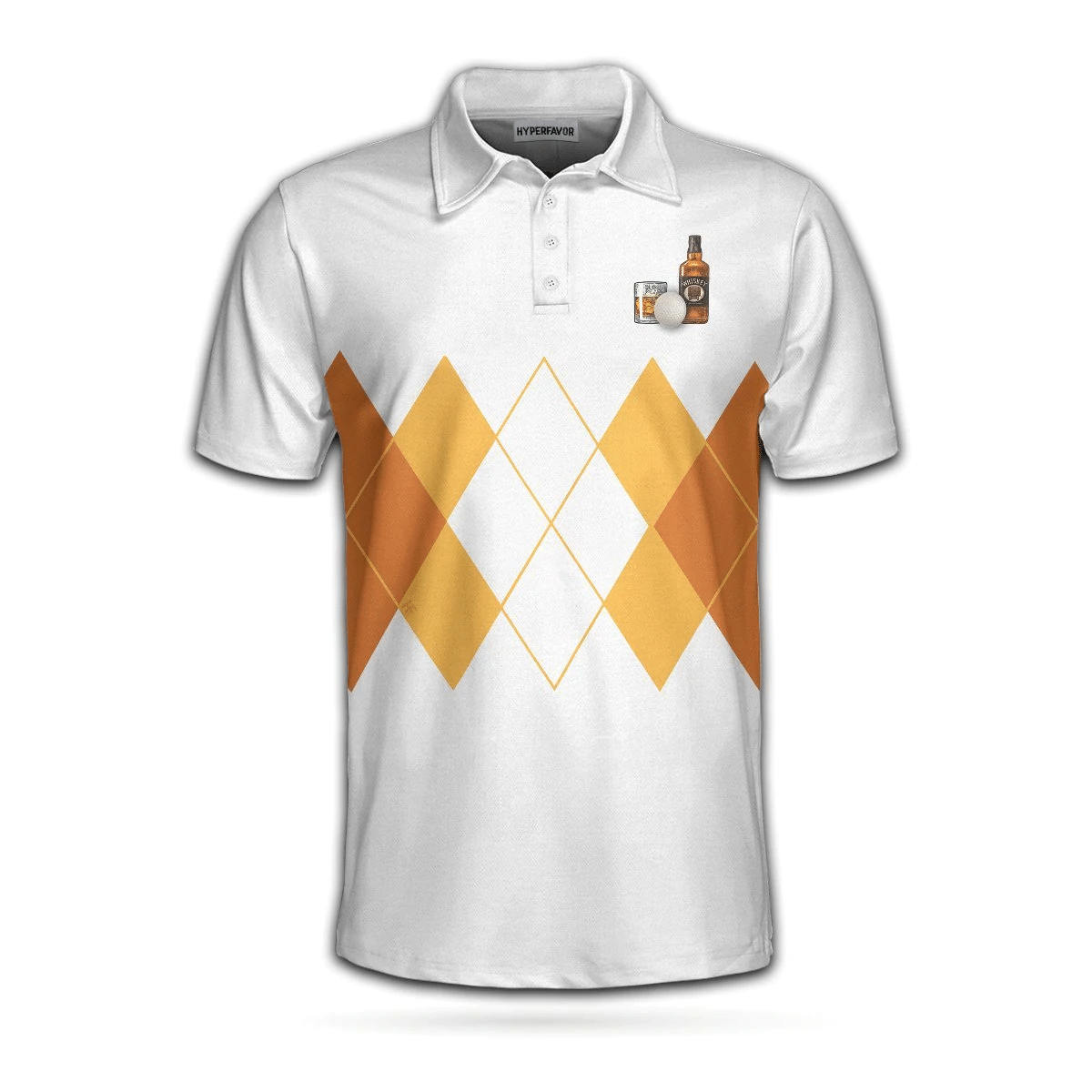 I Like Golf And Bourbon And Maybe 3 People Polo Shirt Plaid Pattern Drinking Golf Shirt For Male Players