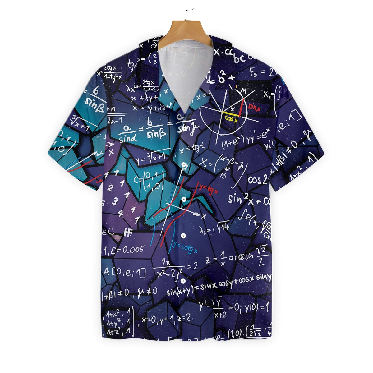 I Love Math Digital Pattern Hawaiian Shirt