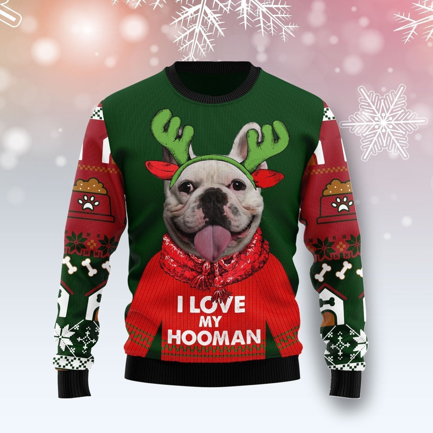 I Love My Hooman Dog Ugly Christmas Sweater