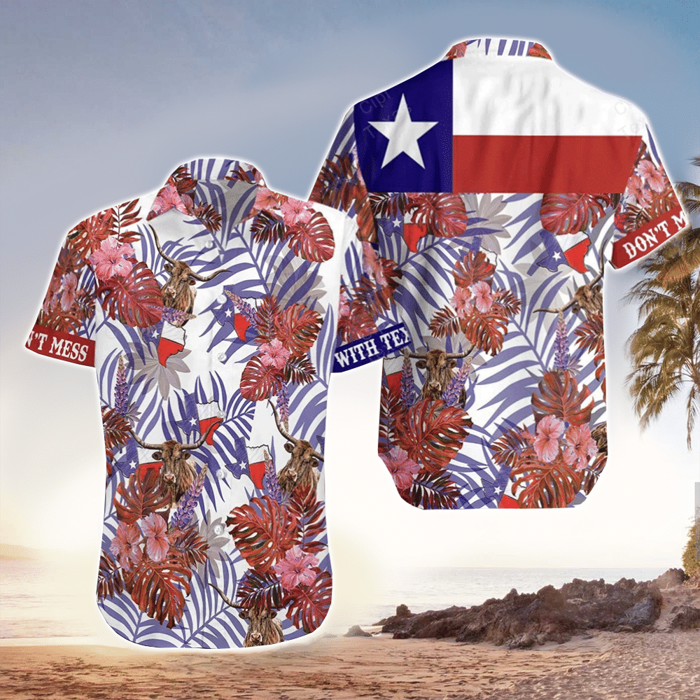 I Love Texas Hawaiian Shirt Summer Aloha Shirt