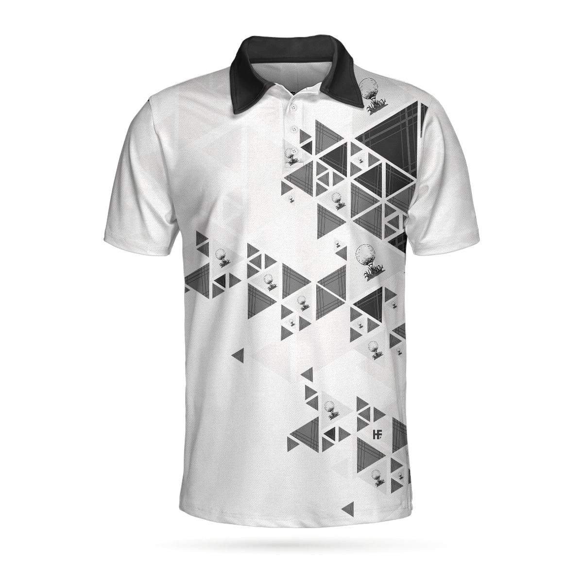 I Regard Golf As An Expensive Way Of Playing Marbles New Polo Shirt Black And White Golf Shirt For Men