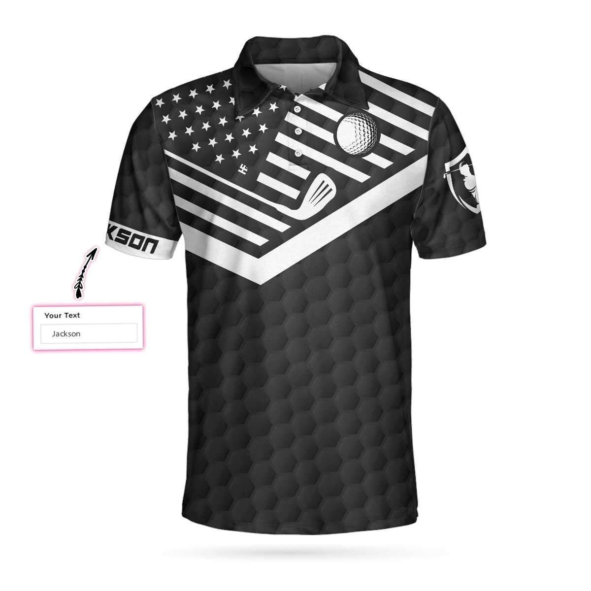 I Was One Under Today Custom Polo Shirt Personalized Golf American Flag Golf Shirts Short Sleeve Polo For Men