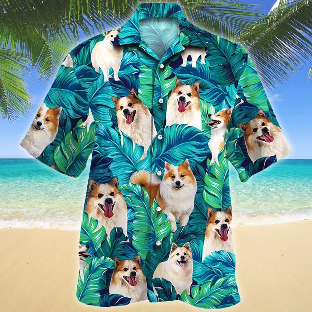 Icelandic Sheepdog Dog Lovers Aloha Hawaiian Shirt Colorful Short Sleeve Summer Beach Casual Shirt For Men And Women