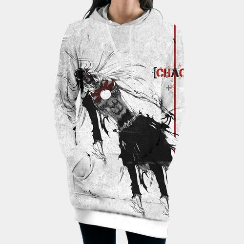 Ichigo Hollow Hooded Dress Bleach 3d Hoodie Dress Sweater Dress Sweatshirt Dress Hoodie