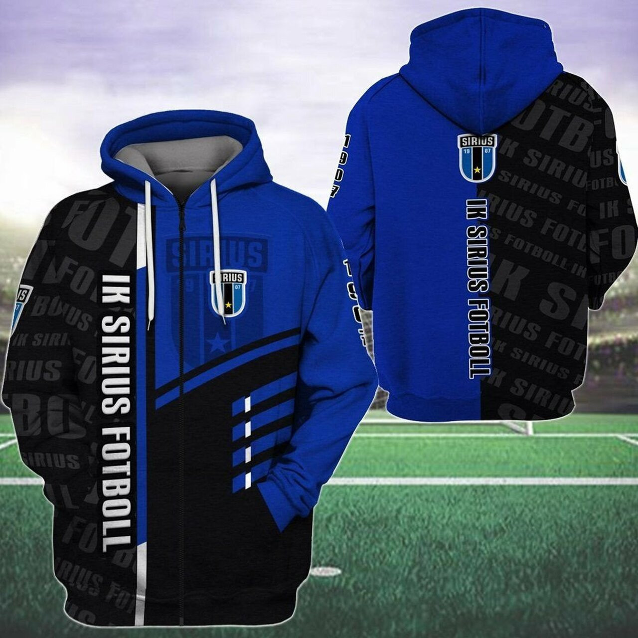 Ik Sirius Fotboll 3d All Over Print Hoodie