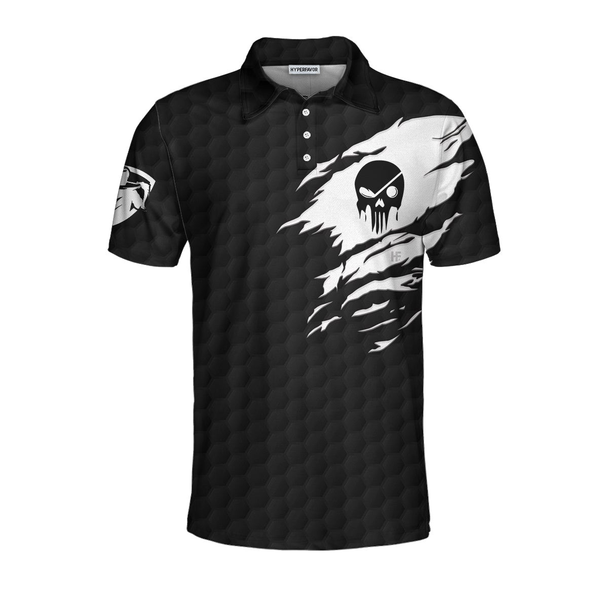 Im A Golf Pro Golf Polo Shirt Black And White Skull Golf Shirt For Men Basic Golf Sayings Shirt