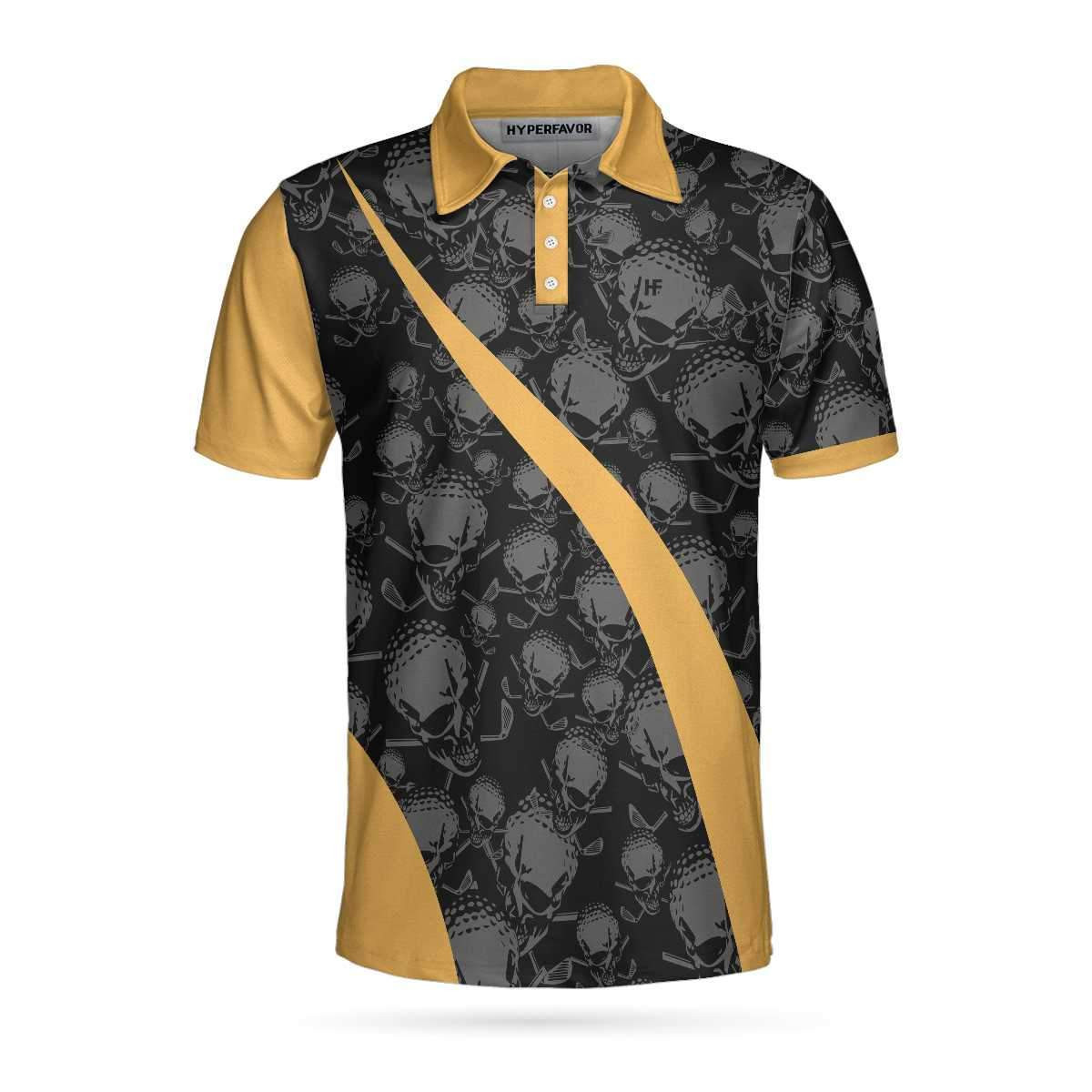 Im A Simple Man I Like Playing Golf And Beer Polo Shirt Cool Ball Pattern Shirt With Sayings Best Gift For Golfers