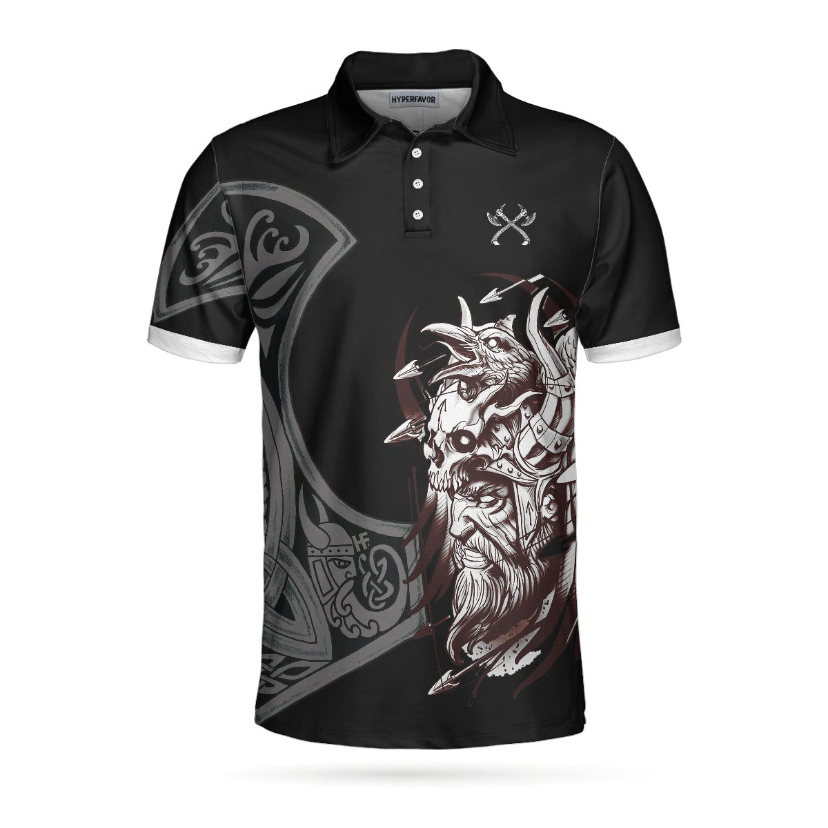 Im Not Angry This Is Just My Viking Face Polo Shirt Cool Black Viking Shirt For Men