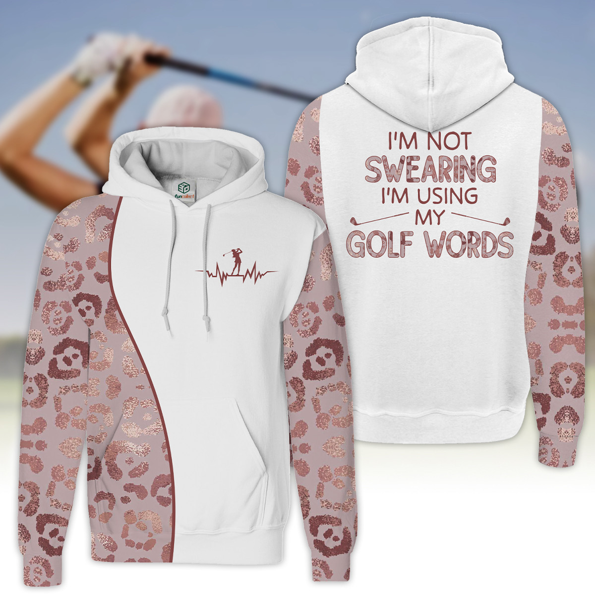 I'm Swearing Golf Leopard Golfer Gift Hoodie Zipper Hoodie Shirt