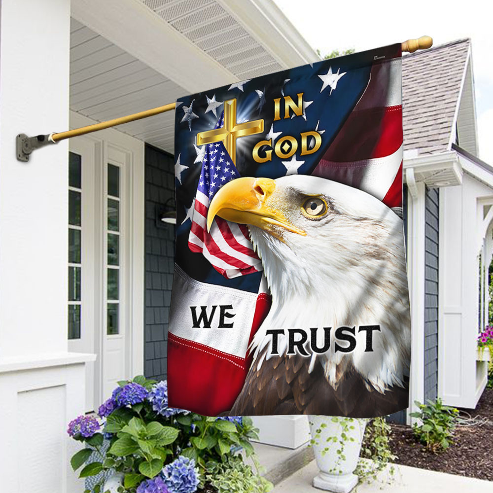 In God We Trust Eagle American Flag Jesus Flag Christian's Flag