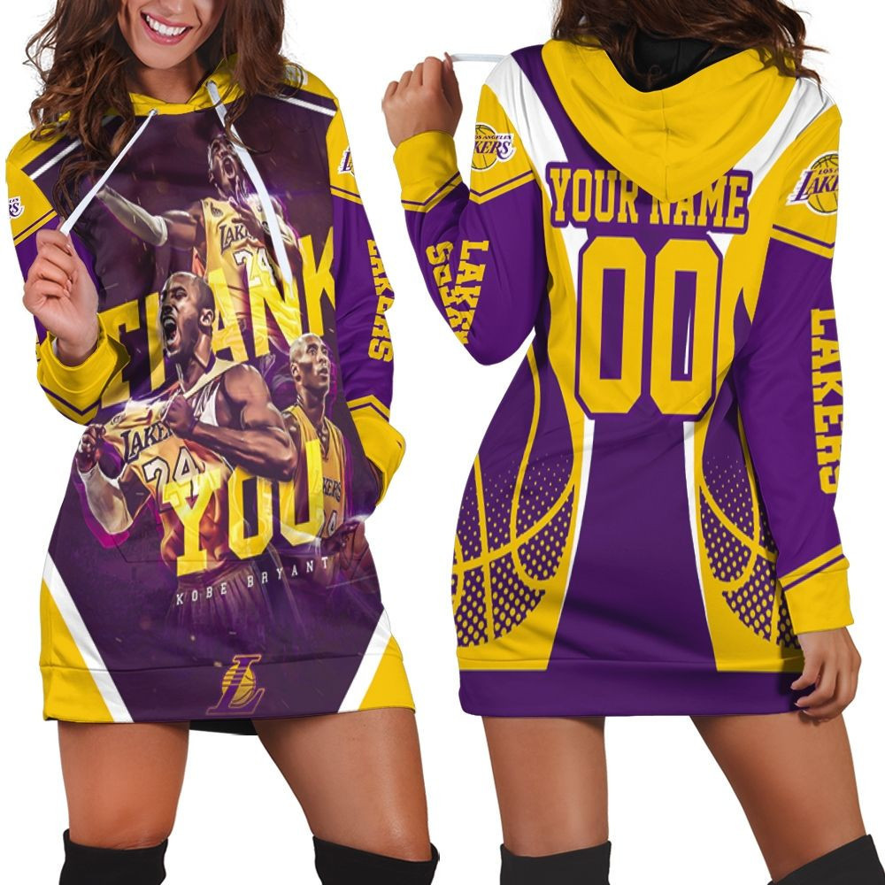 In Memories Kobe Bryant 24 Los Angeles Lakers Thank You Personalized Hoodie Dress Sweater Dress Sweatshirt Dress