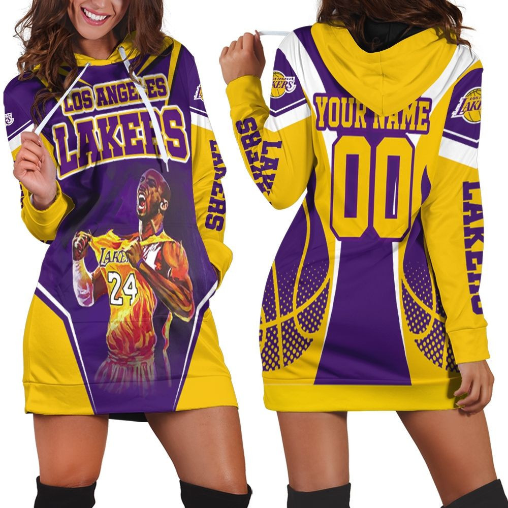In Memories Kobe Bryant 24 Los Angeles Lakers Western Conference Personalized Hoodie Dress Sweater Dress Sweatshirt Dress