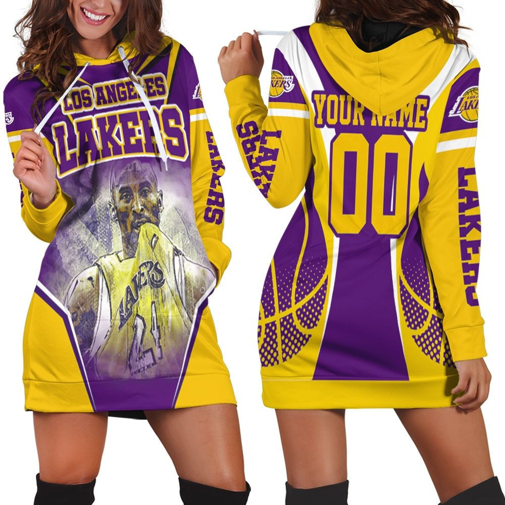 In Memories Los Angeles Lakers Kobe Bryant 24 Western Conference Personalized Hoodie Dress Sweater Dress Sweatshirt Dress